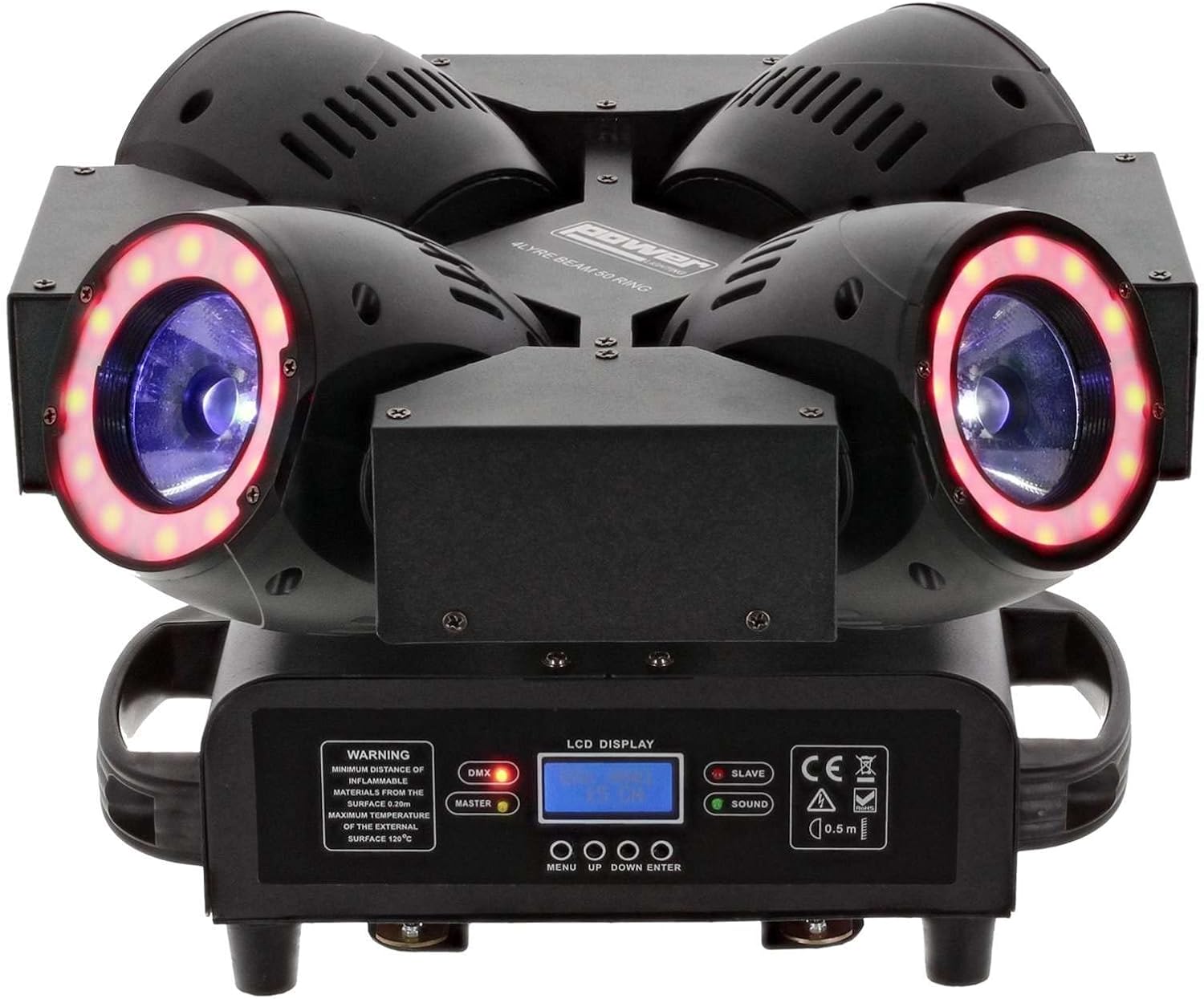 LYRE BEAM 50WATTS AVEC ANNEAU 4-EN-1 POWER LIGHTING 4LYRE-BEAM50RING