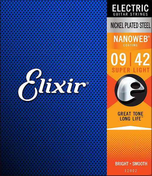 JEU DE CORDE GUITARE ELECTRIQUE SUPER LIGHT 9/42 ELIXIR 12002CEL