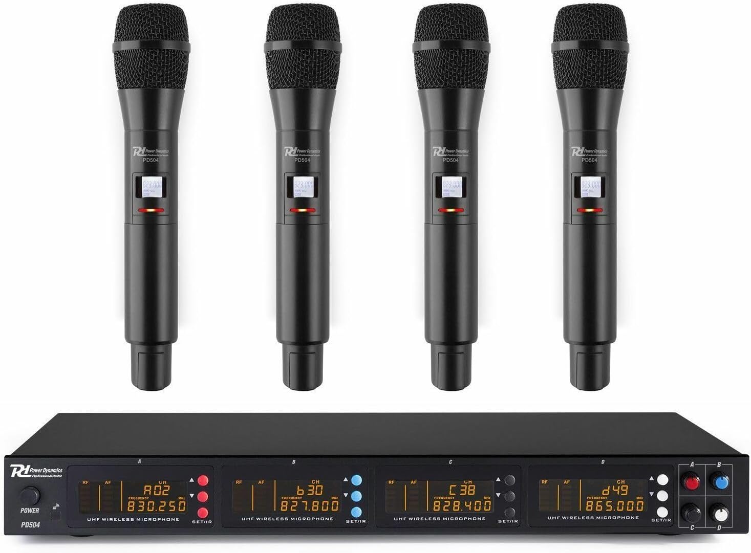 MICRO QUADRUPLE SANS FIL POWER DYNAMICS PD504H
