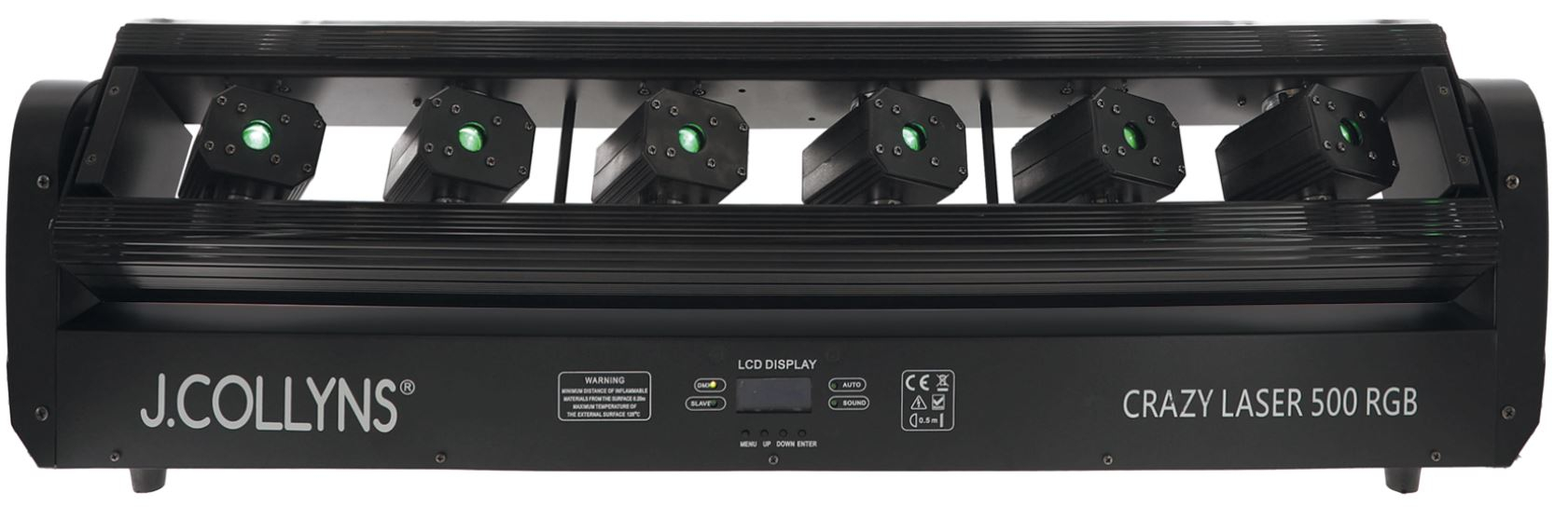 BARRE 6 LASERS RGB PILOTABLE DMX JCOLLYNS CRAZY-LASER500RGB
