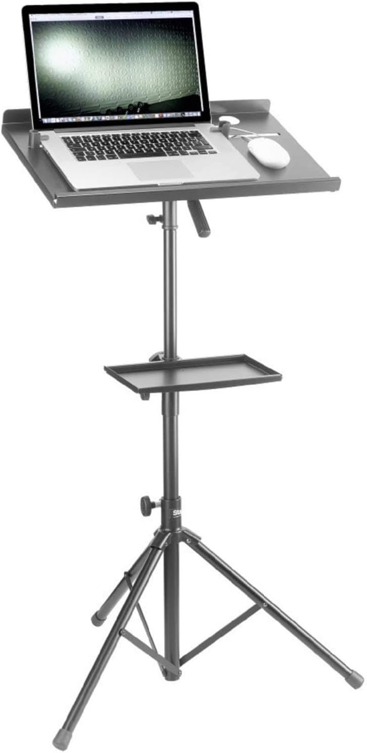 STAND POUR ORDINATEUR PORTABLE AVEC TABLETTE STAGG COS10BK