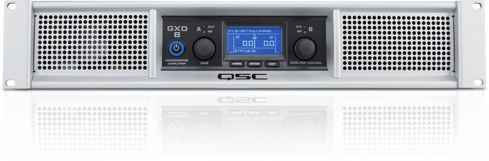 AMPLIFICATEUR 2X800W SOUS 8 OHMS 2X1200 4OHMS QSC GXD8