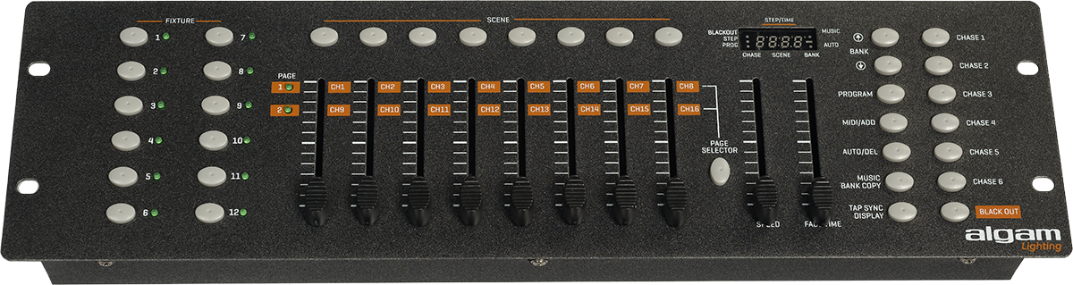 MIXAGE DMX 12 PROJECTEURS 16 CANAUX 30 BANQUES DE 8 SCÈNES ALGAM LIGHT192