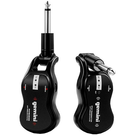 ÉMETTEUR/RÉCEPTEUR SANS FIL UHF RECHARGEABLES DE GUITARE GEMINI GMU-G100