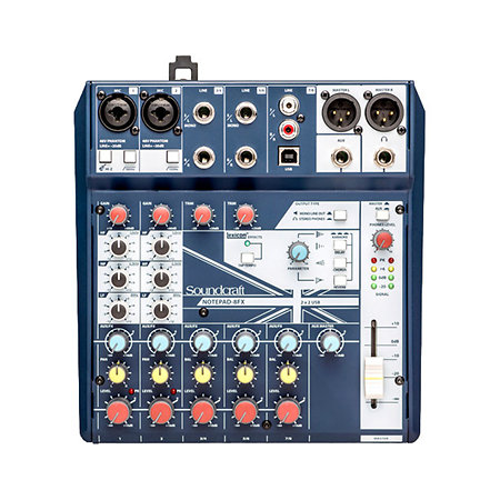 MIXAGE  AVEC USB ET EFFETS LEXICON, 6 ENTRÉES, 2 SORTIES