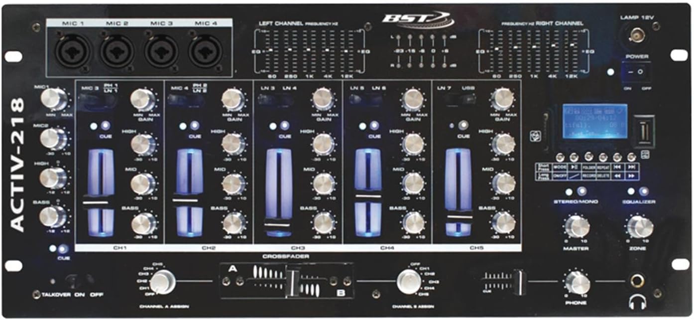 MIXAGE BST- DJ MIXER 6 CHANNELS / 14 INPUTS BST ACTIV218