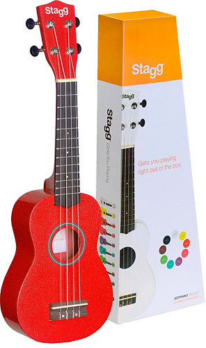 UKULELE SOPRANO ROUGE  + SAC