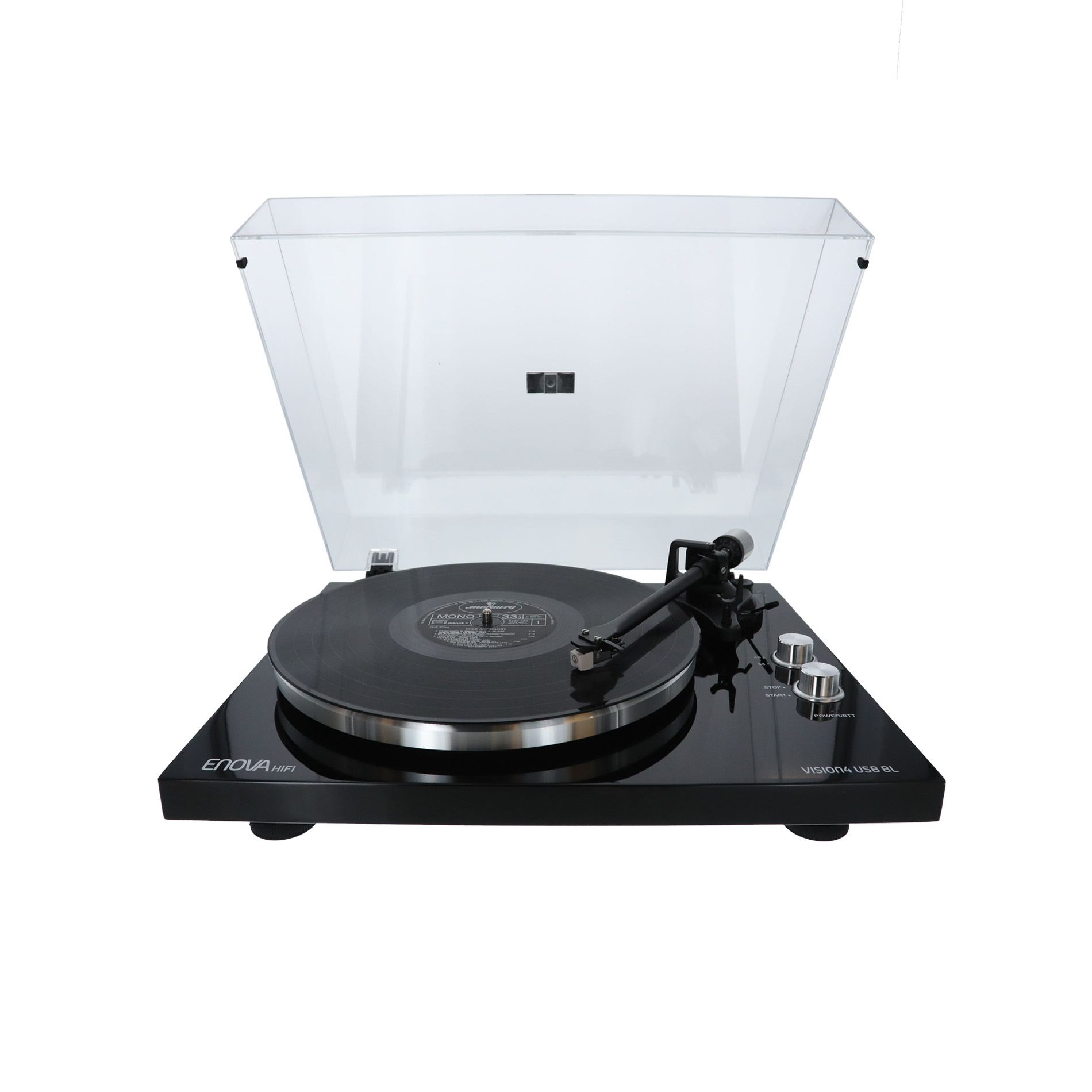 Platine vinyle hifi USB/Bluetooth - finition noire