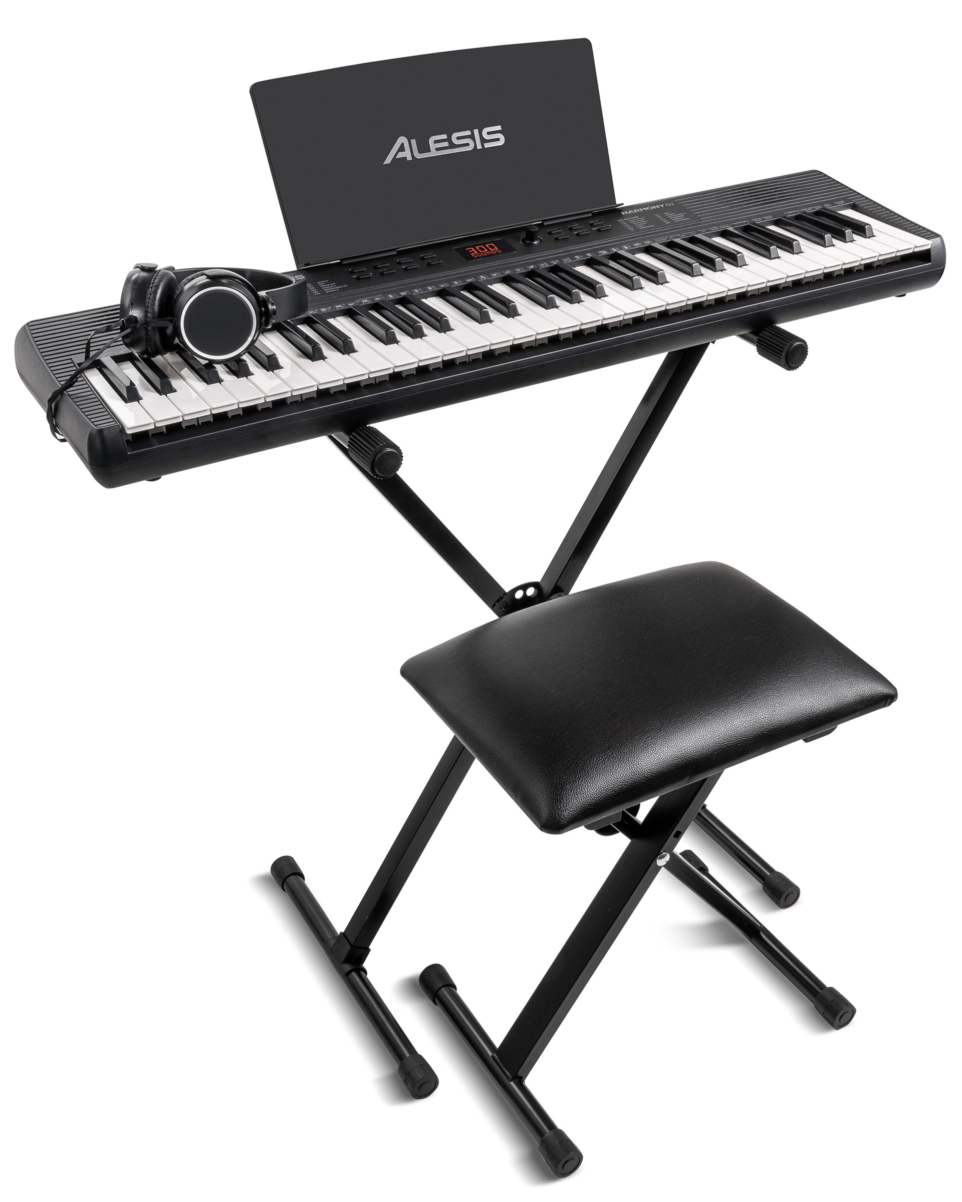 PACK PIANO NUMERIQUE 61TOUCHES   +SUPPORT+BANQUETTE +CASQUE+PEDALE