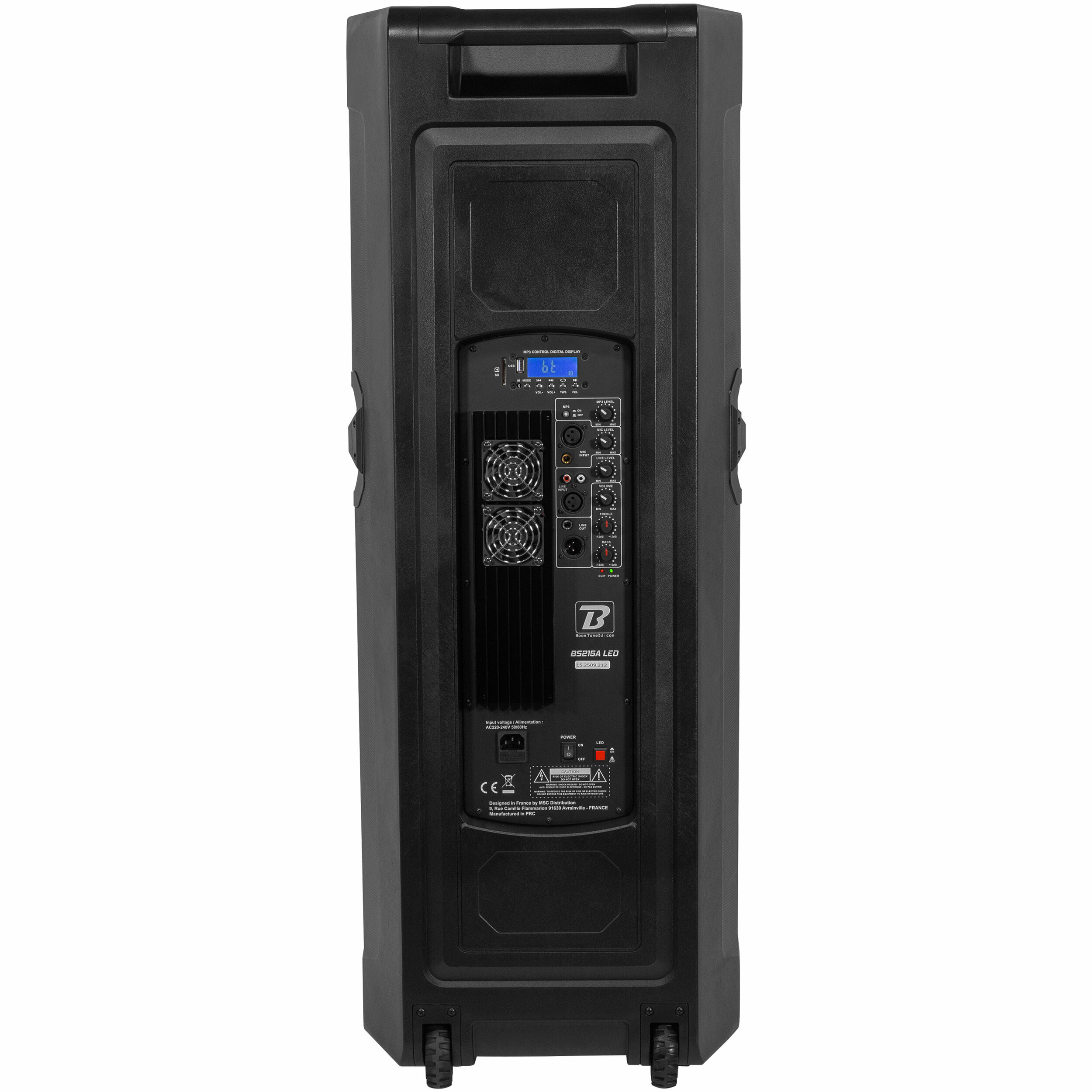 BoomTone DJ BS215A LED vue 3