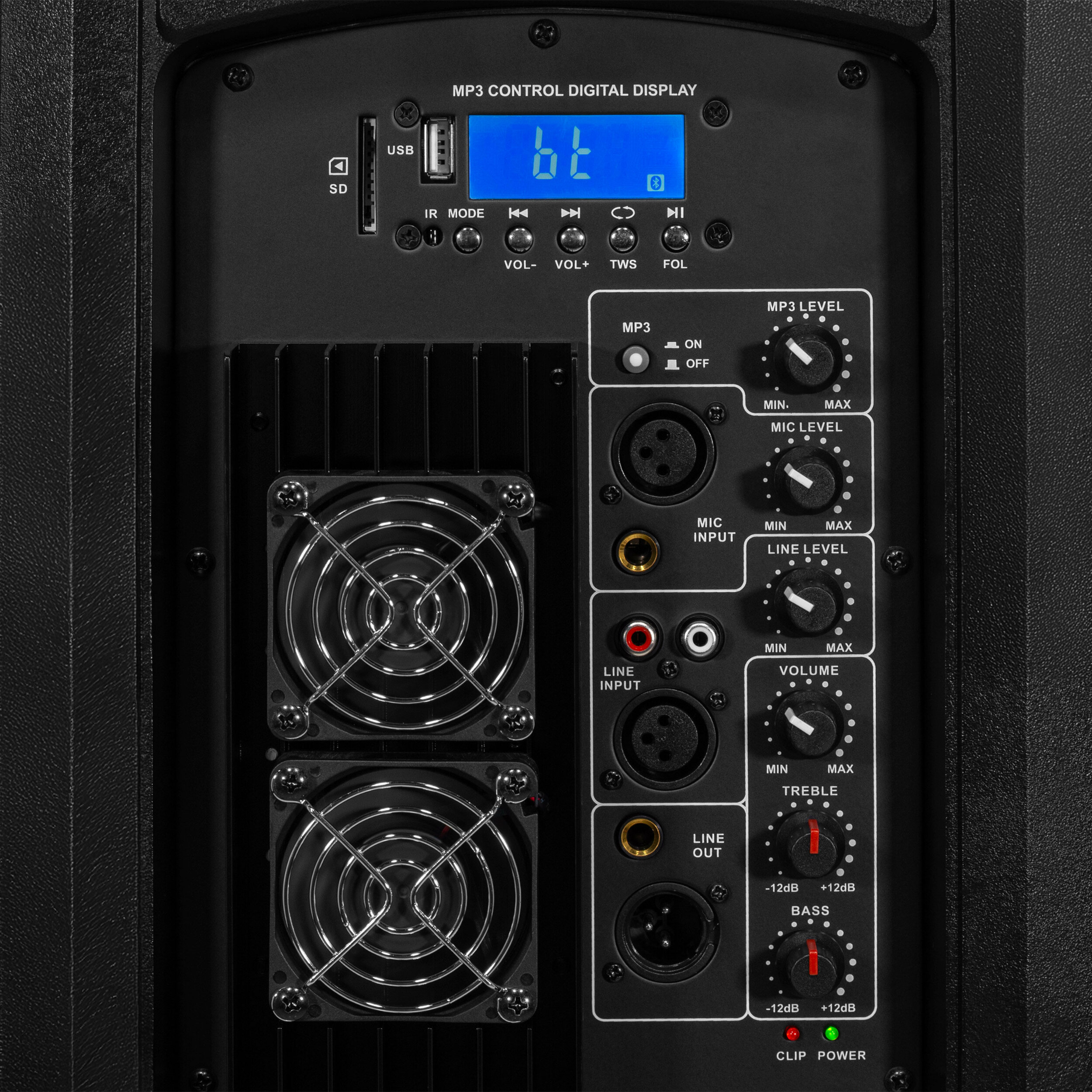 BoomTone DJ BS215A LED vue 5