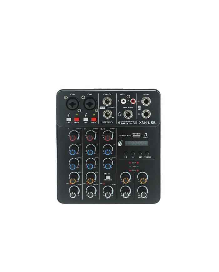 Definitive Audio - XM4 USB Table de mixage 4 canaux