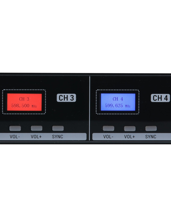 Definitive Audio - TD 400 MH/PT Système UHF True Diversity 4 canaux 8