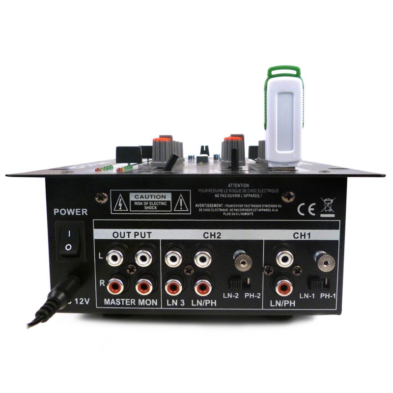 table-de-mixage-2-voies-5-canaux-djm-150-usb-bt