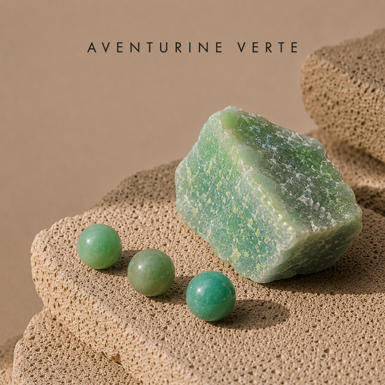 Pierre naturelle Aventurine verte pour bijoux homme