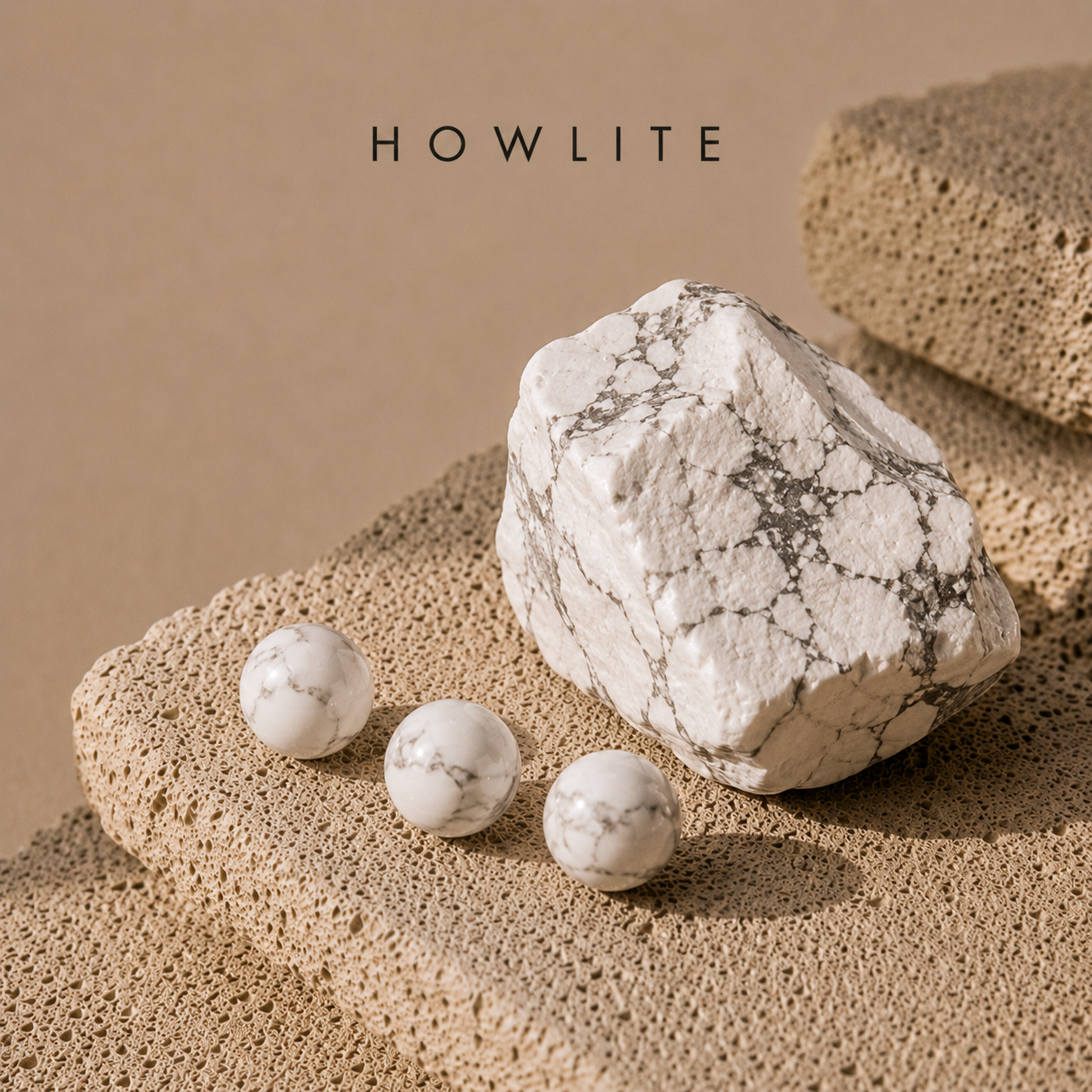 Pierre naturelle Howlite blanche veinée pour bracelet homme