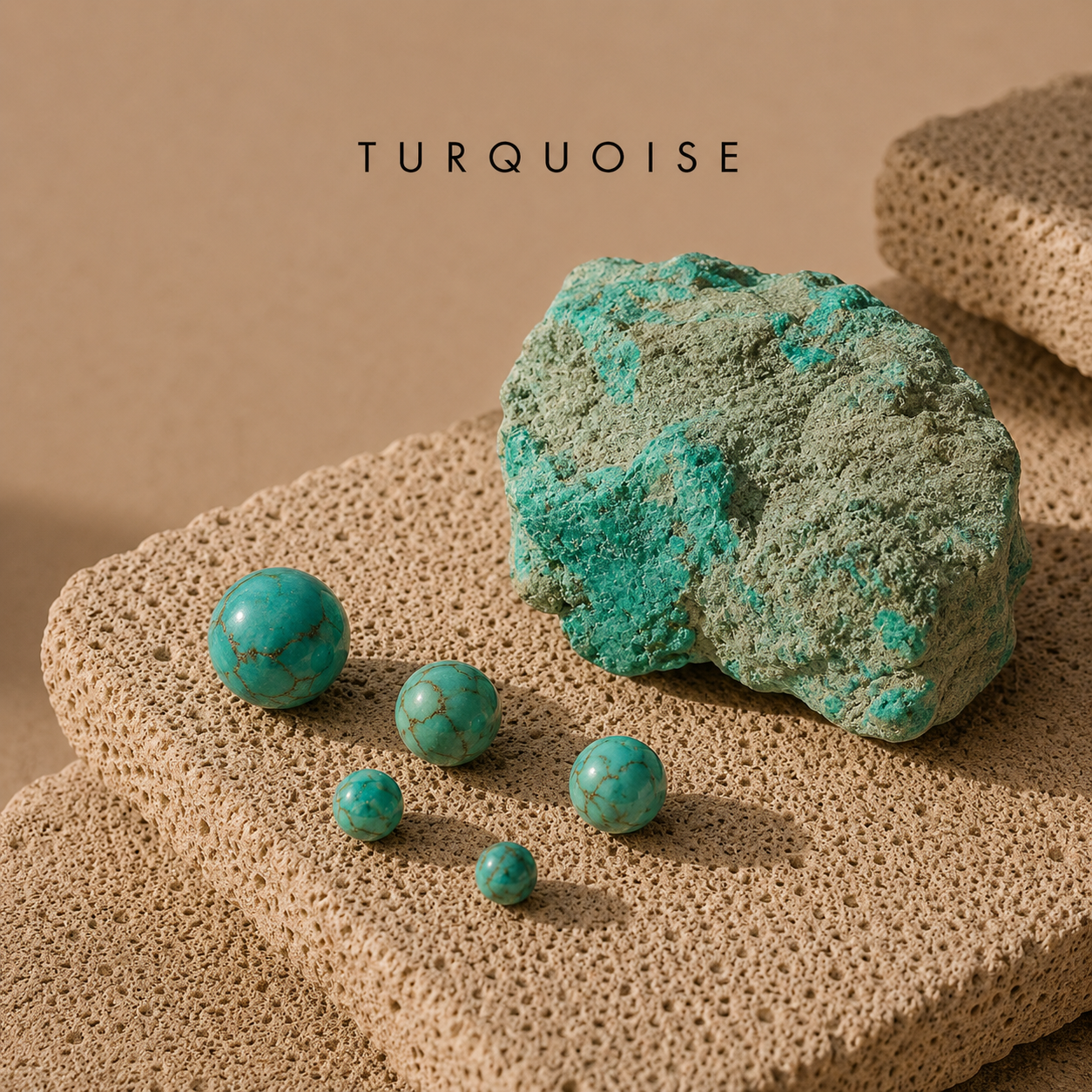 Pierre naturelle Turquoise vert pour bijoux homme
