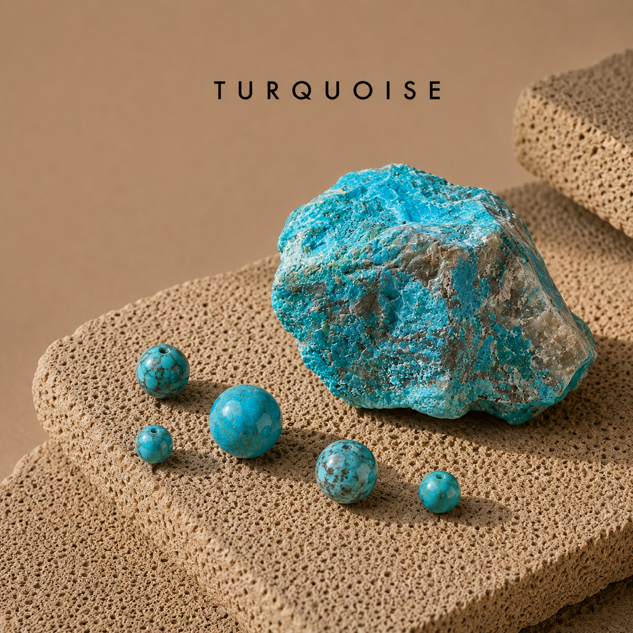 Pierre naturelle Turquoise bleue pour bijoux homme