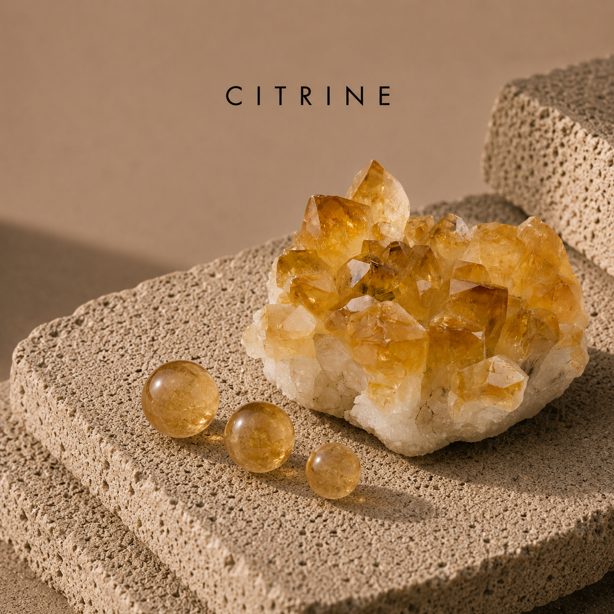 Pierre naturelle Citrine jaune dorée pour bijoux homme