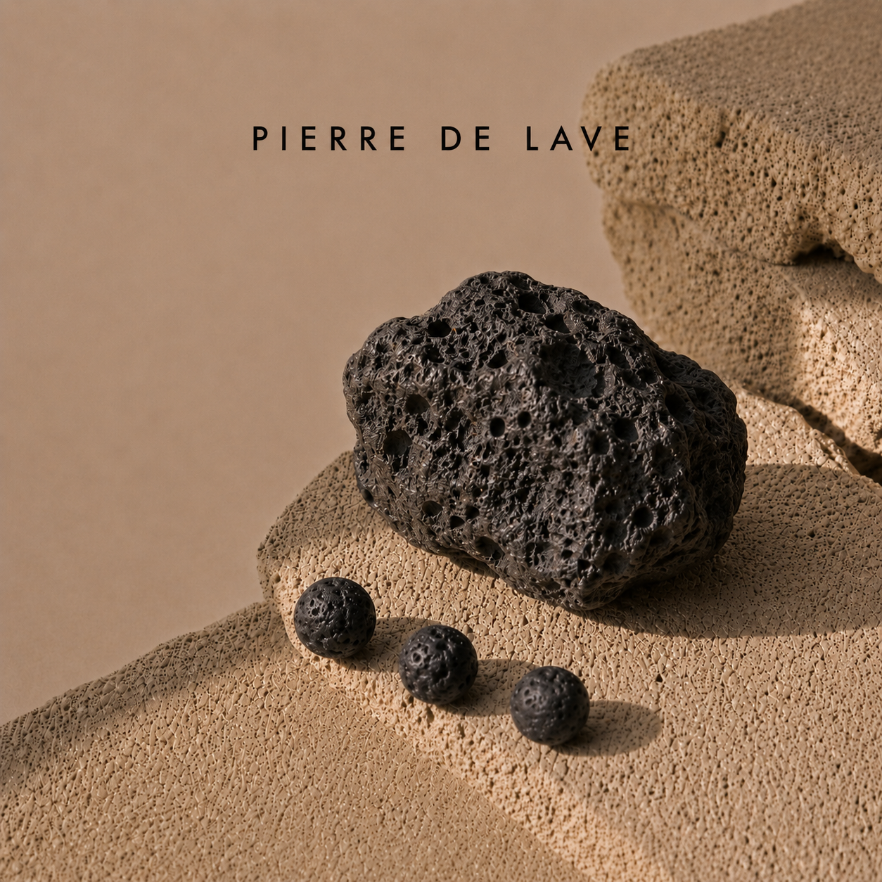 Pierre naturelle Pierre de lave noire volcanique