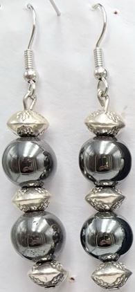 Boucles d'oreilles Hématite