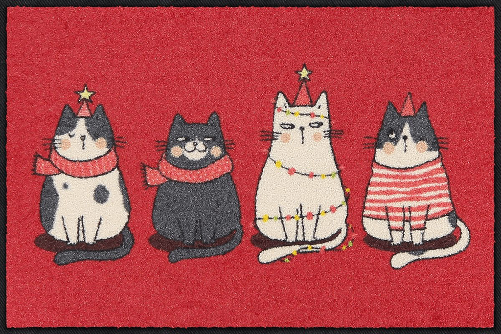 [SLD3307-050X075AX] Meowy Christmas red - 050X075 cm (Cintre court)