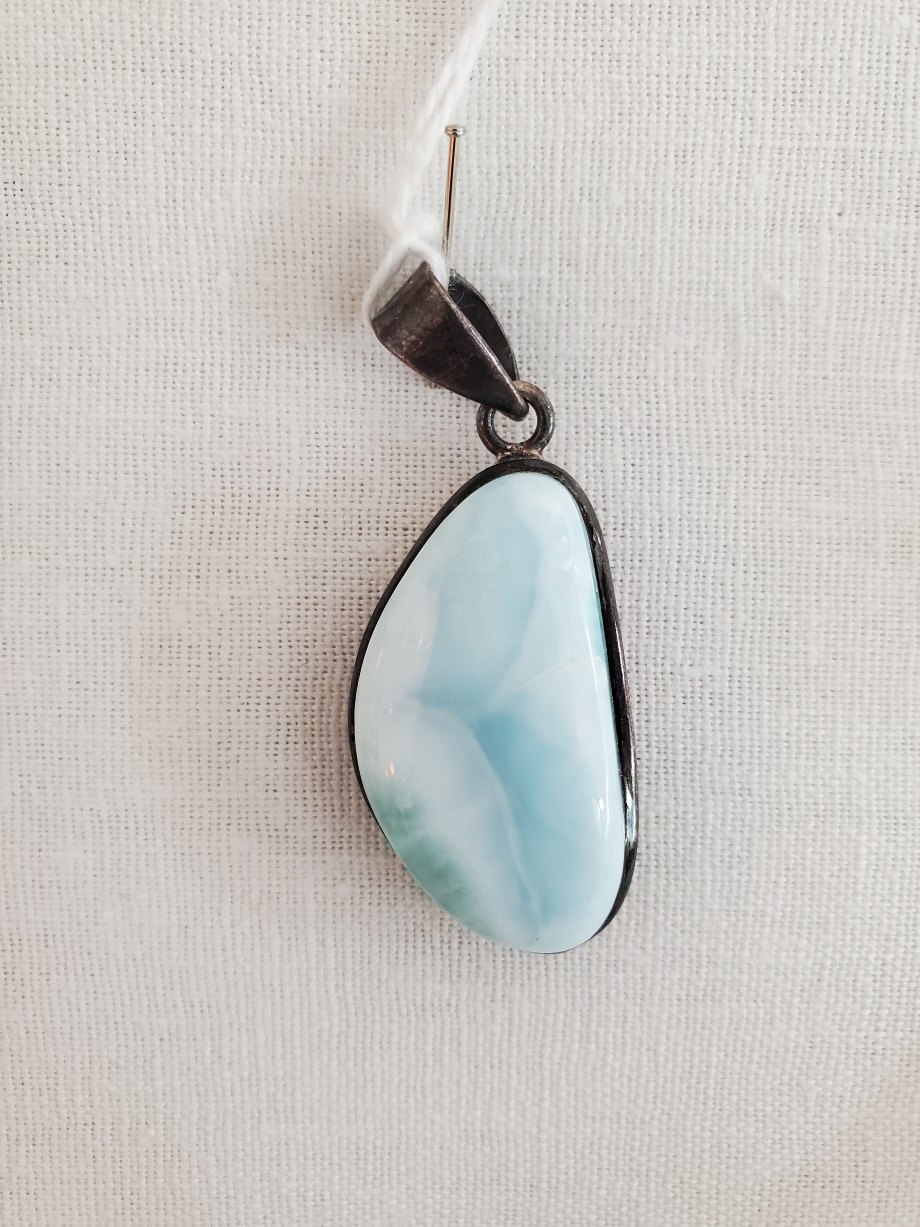 Pendentif Larimar Serti argent - 3789
