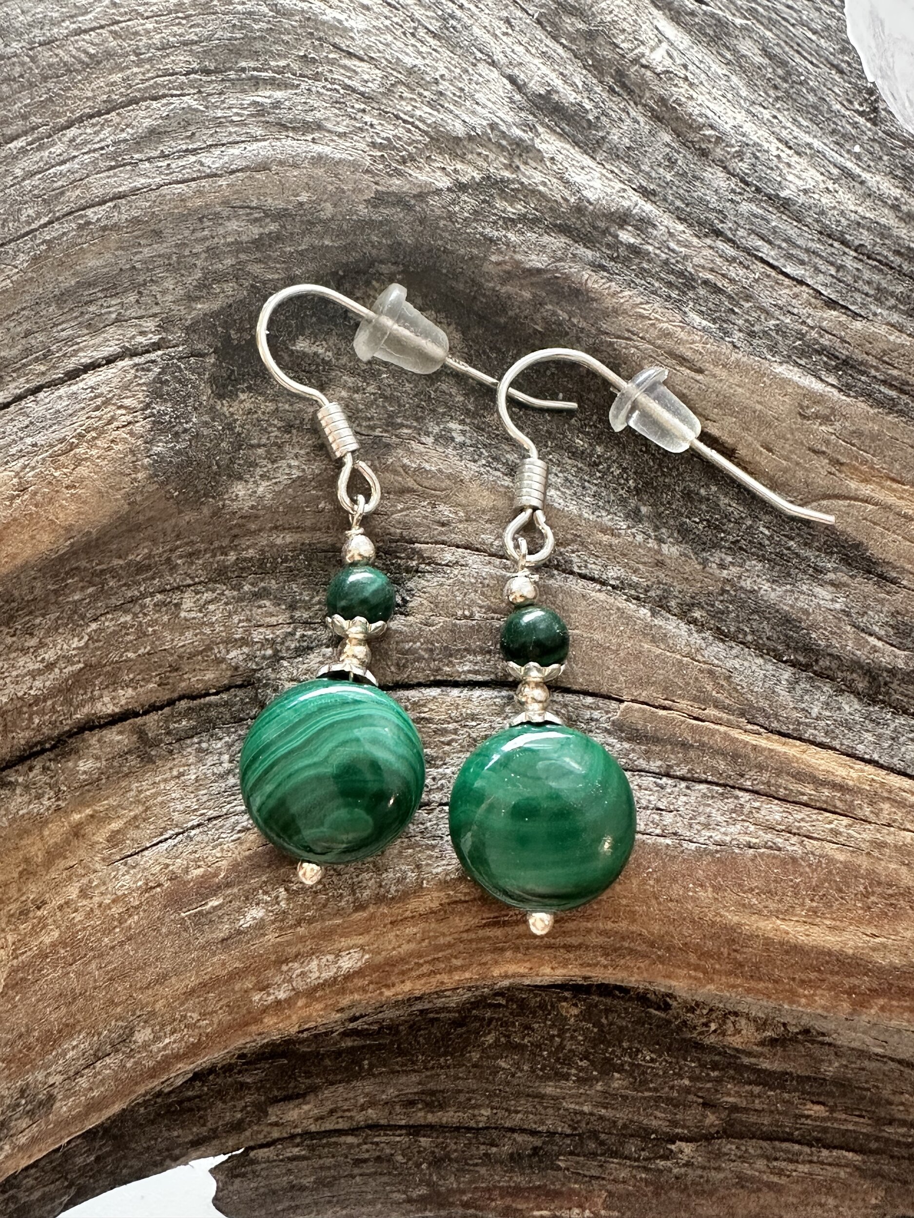 malachite Boucles d'oreilles