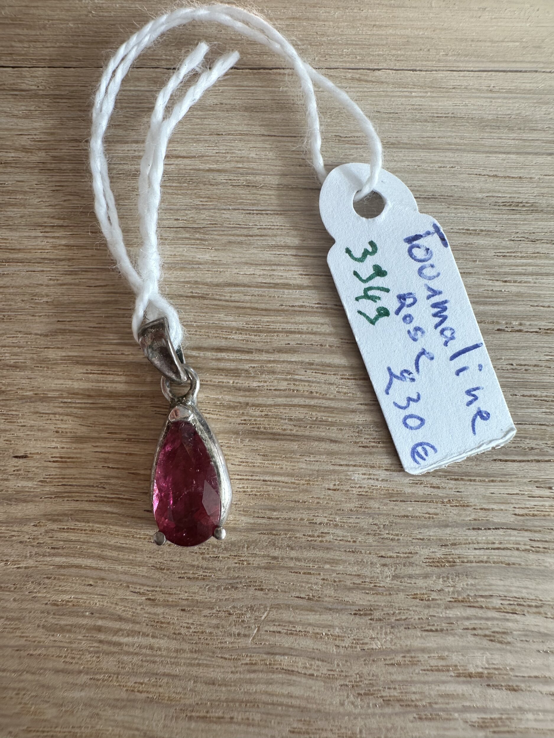 Pendentif - tourmaline rose