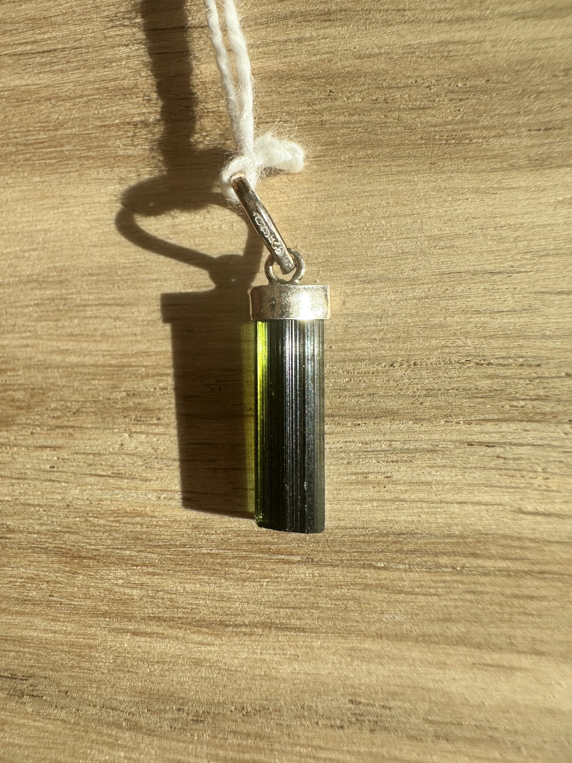 Pendentif tourmaline verte