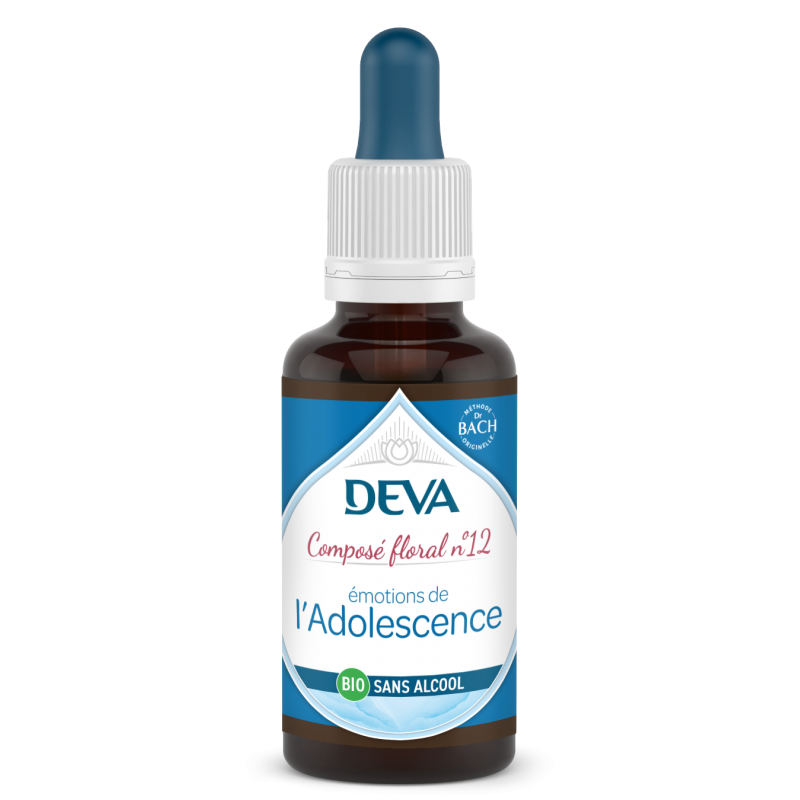 12-adolescence -  Composé floral - Deva - 30ml - Sans alcool