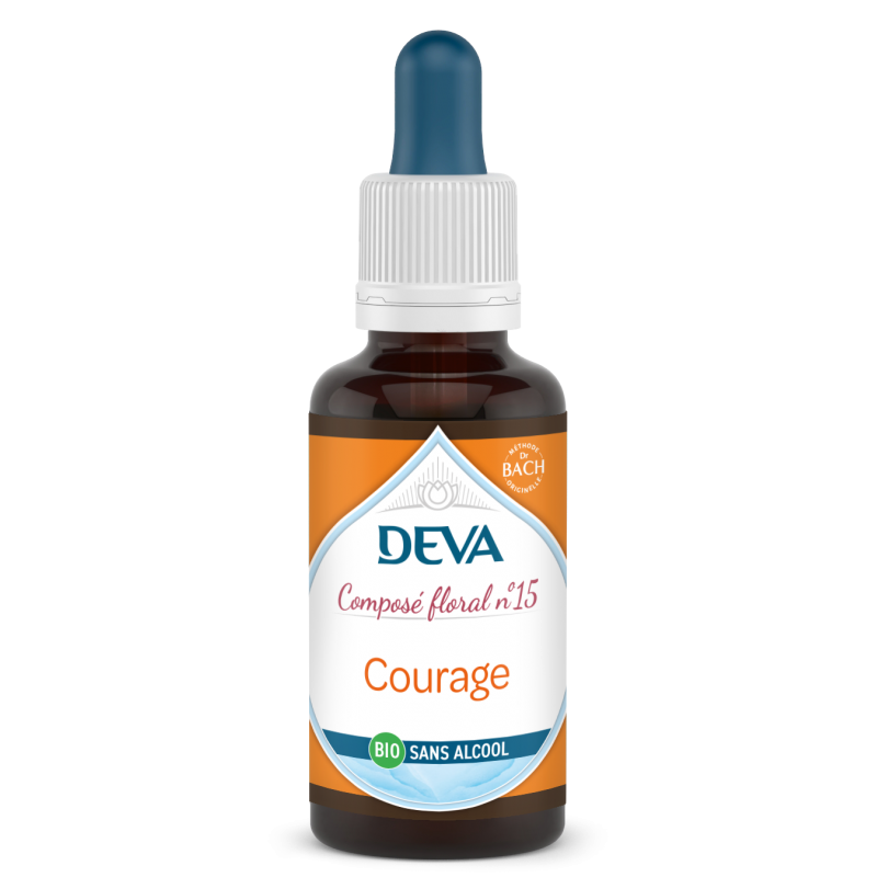 15-courage -  Composé floral - Deva - 30ml - Sans alcool