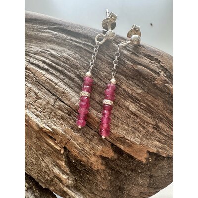 rubis boucles d'oreilles