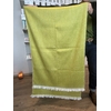 écharpe jaune vert uni déplié alpaga