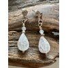 cristal de roche boucles d'oreilles