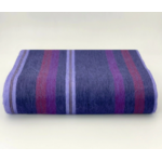 Couvre lit en laine d'alpaga motif rayé bleu violet 184096436441