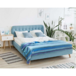 Couverture baby alpaga couleurs ocean motif rayé