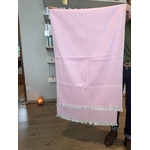 écharpe rose chamallow uni alpaga déplié