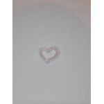 Quartz rose naturel 11.7ct sculpté en coeur évidé Natural rose quartz heart