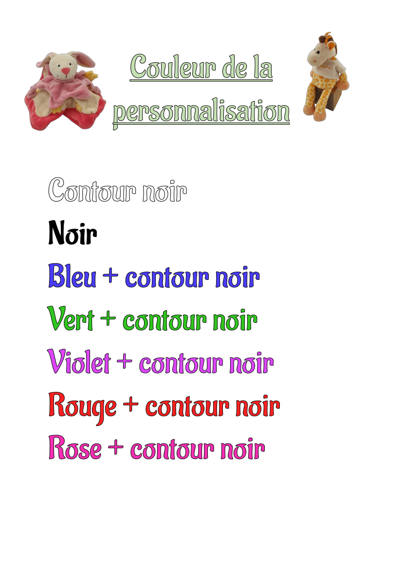 Couleur de la personnalisation