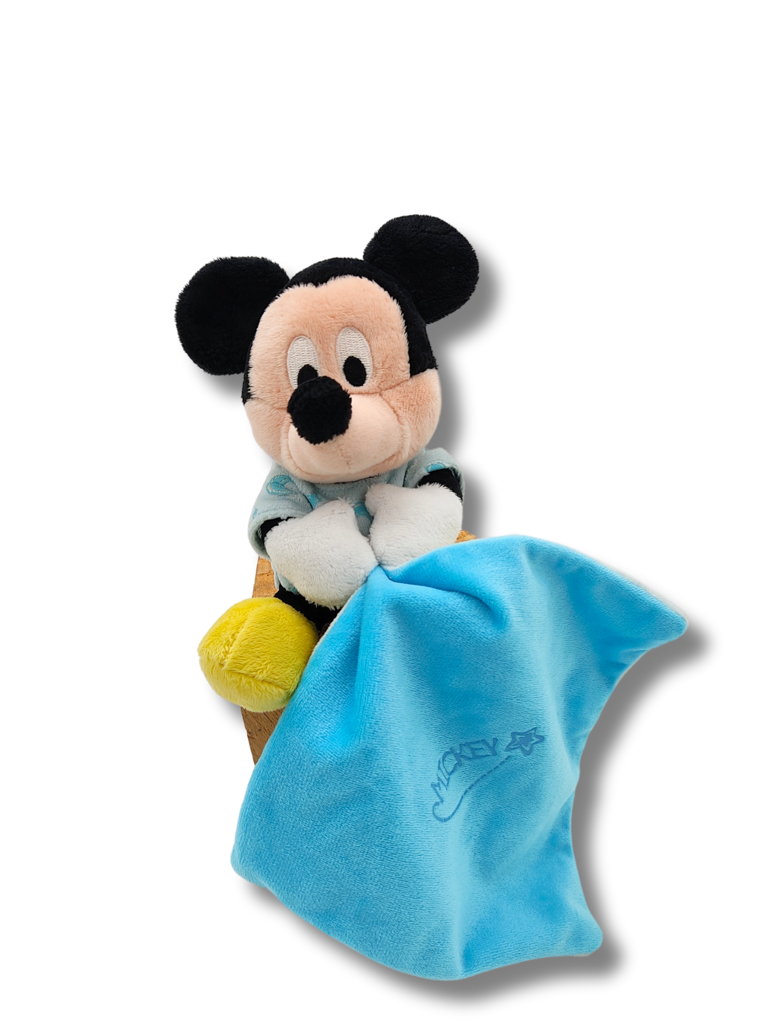 Disney Montres - Peluche Disney Mickey Phosphorescente - 25 x 13 13 cm -  Impression lumineuse - Bleu - Doudous - Rue du Commerce