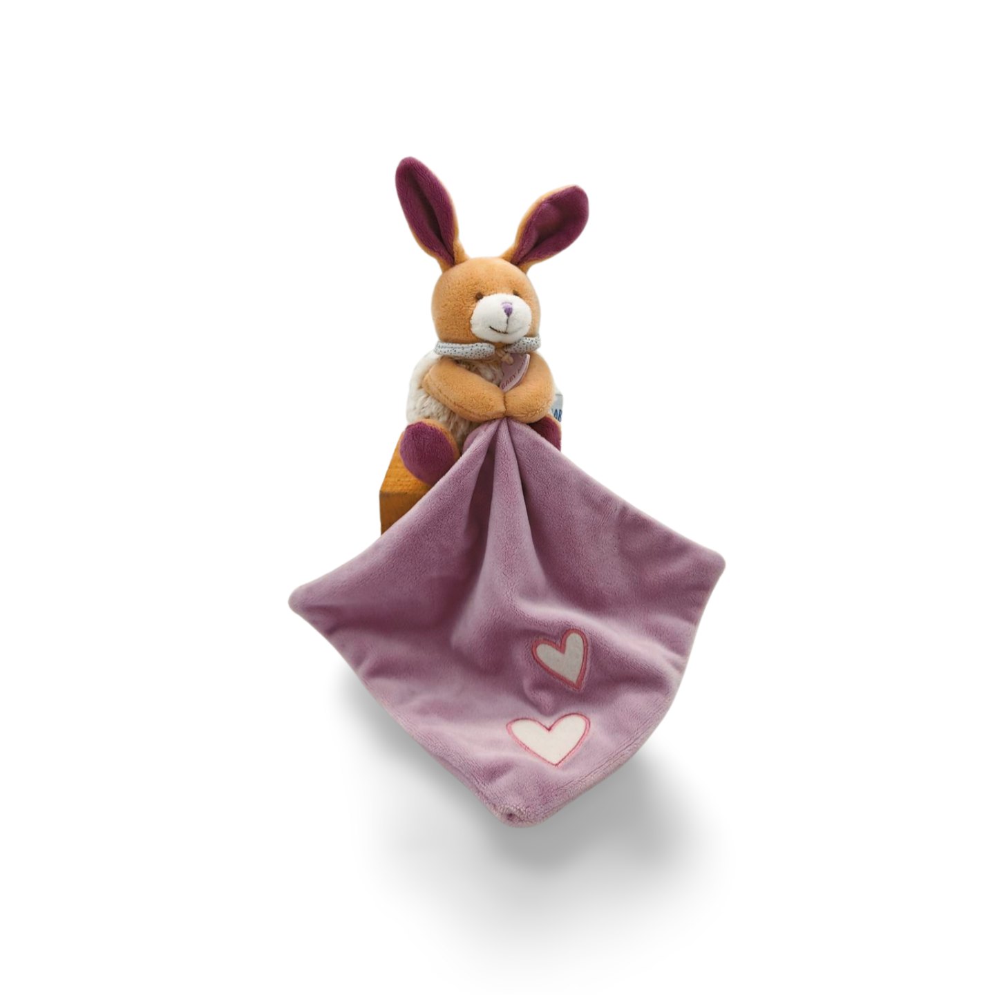 Doudou mouchoir lapin violet (2)