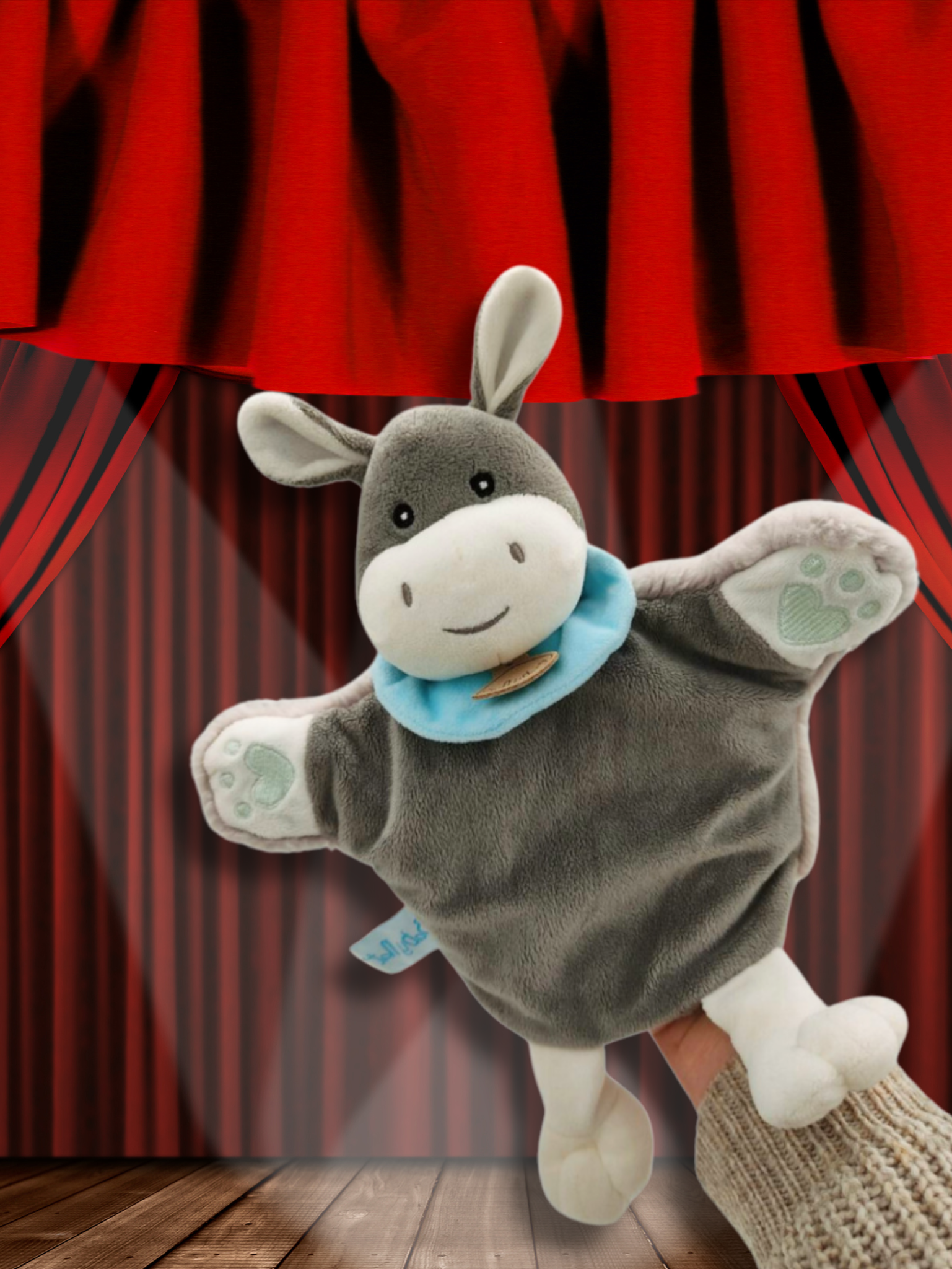 Doudou marionnette Hippopotame