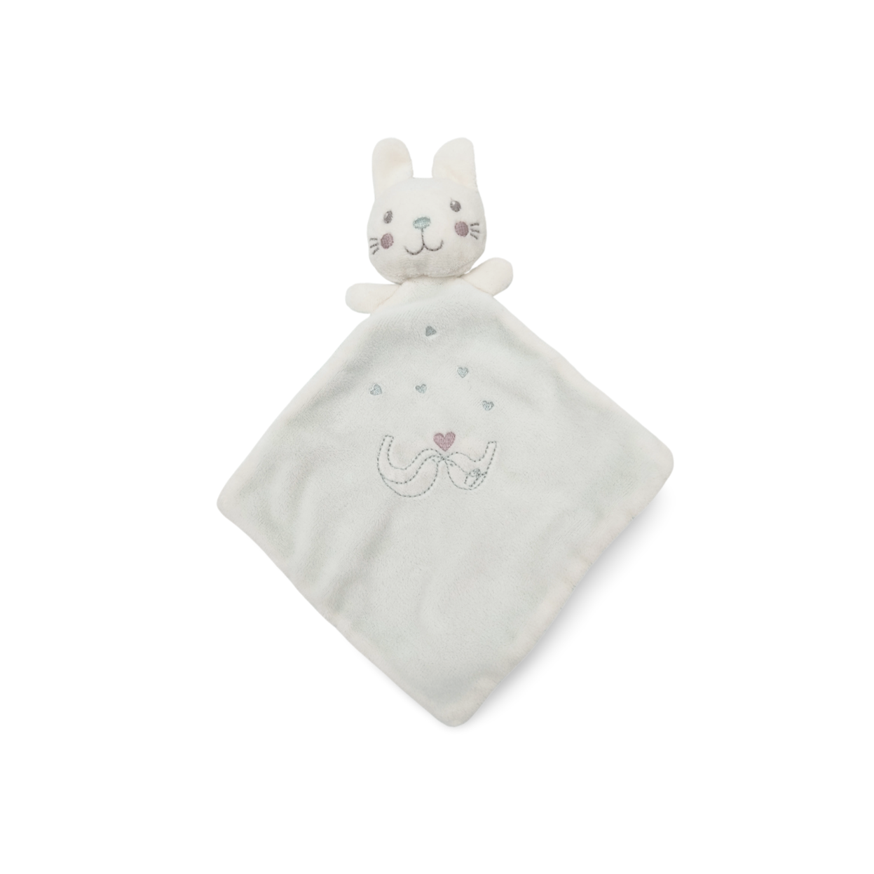 Doudou plat lapin blanc (2)