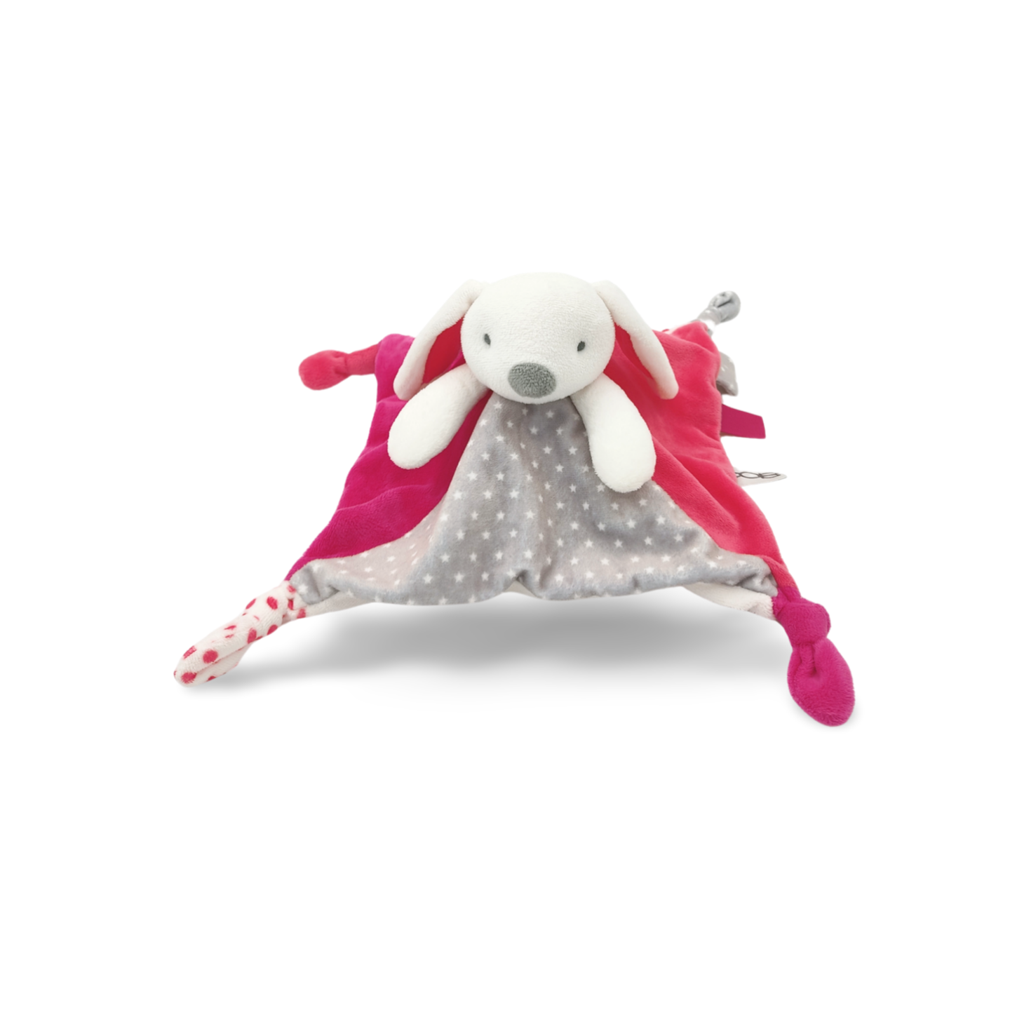 Doudou lapin rose et blanc (2)