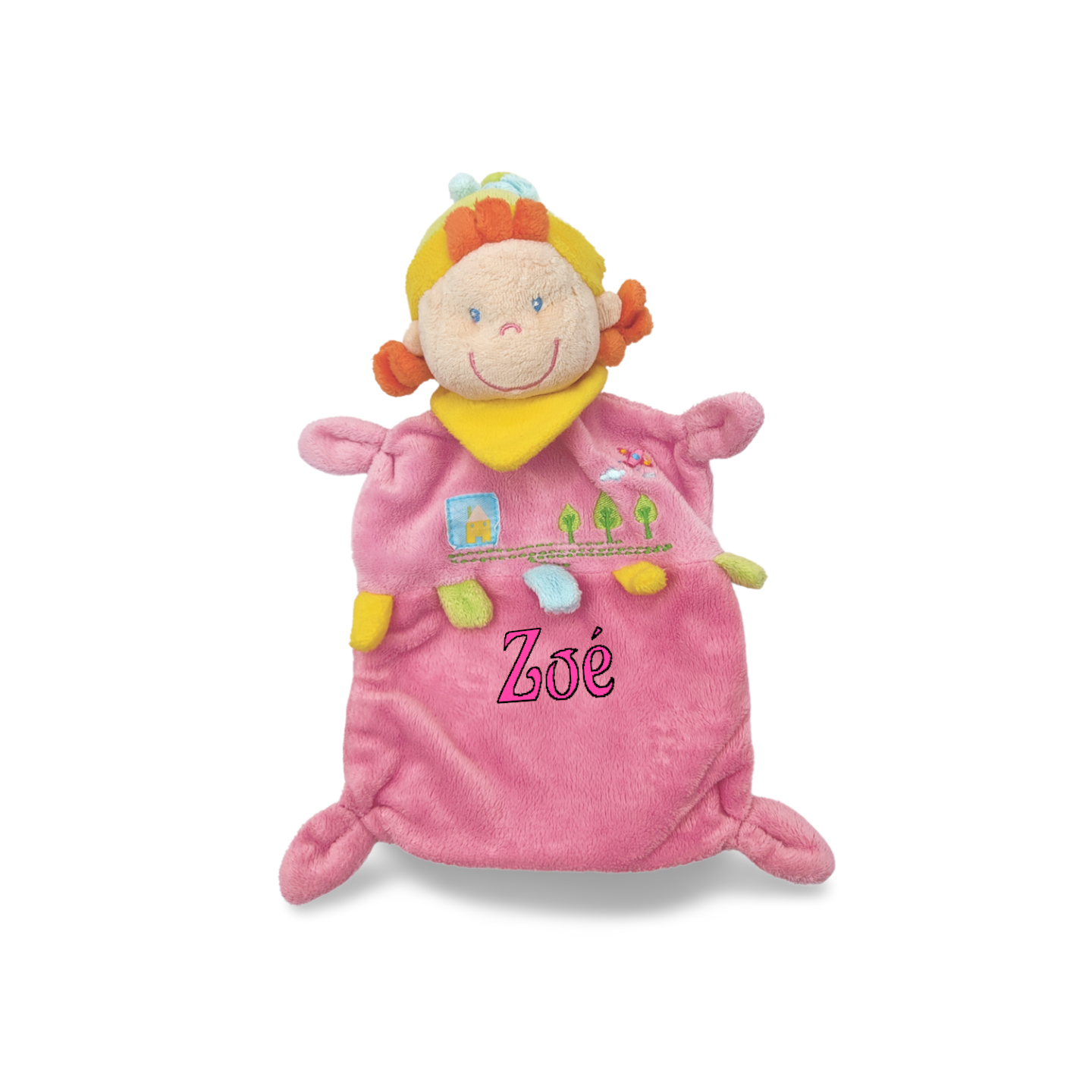 Doudou personnalisé petite fille rose