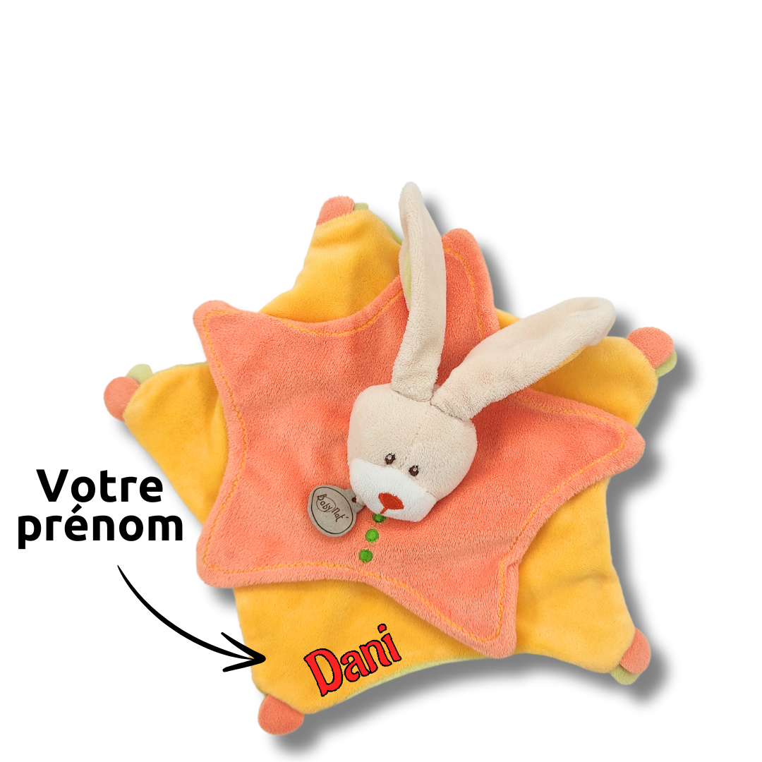 Coquin le lapin Tendresse - Doudou personnalisé