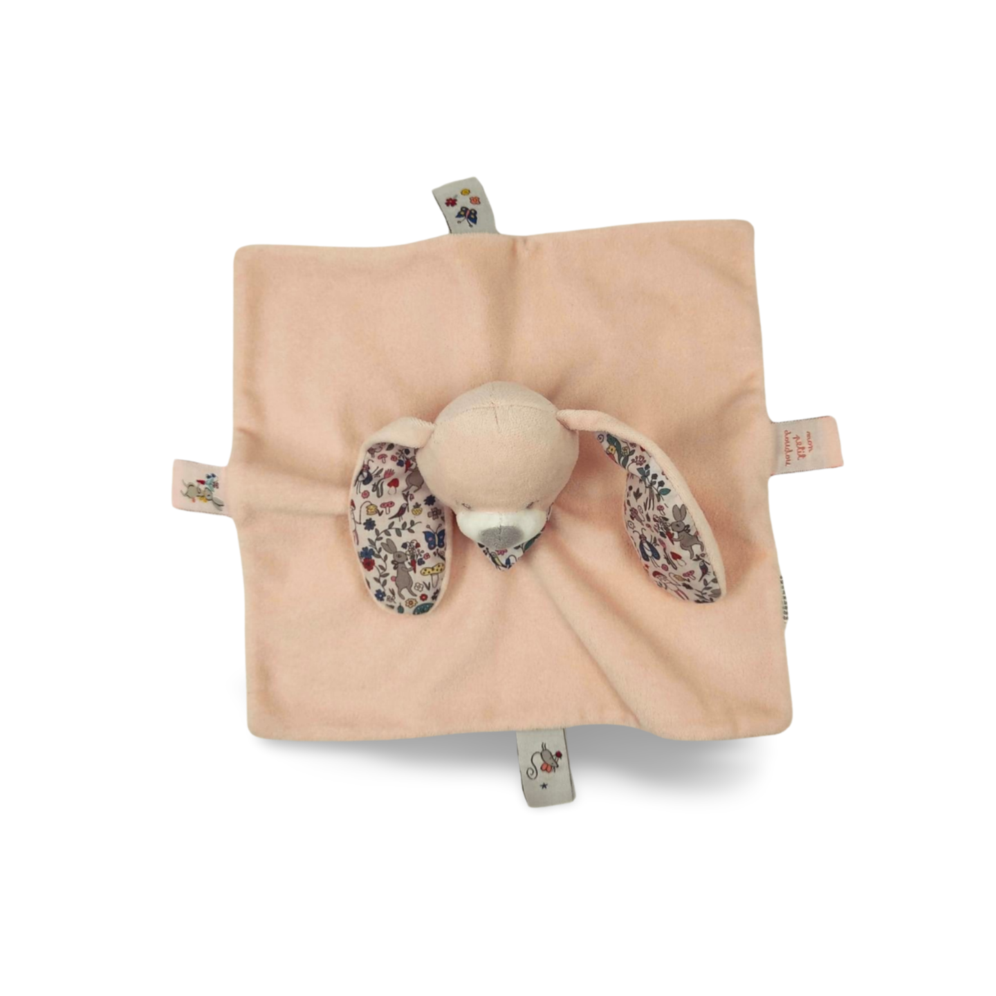 Doudou lapin rose plat Boutchou