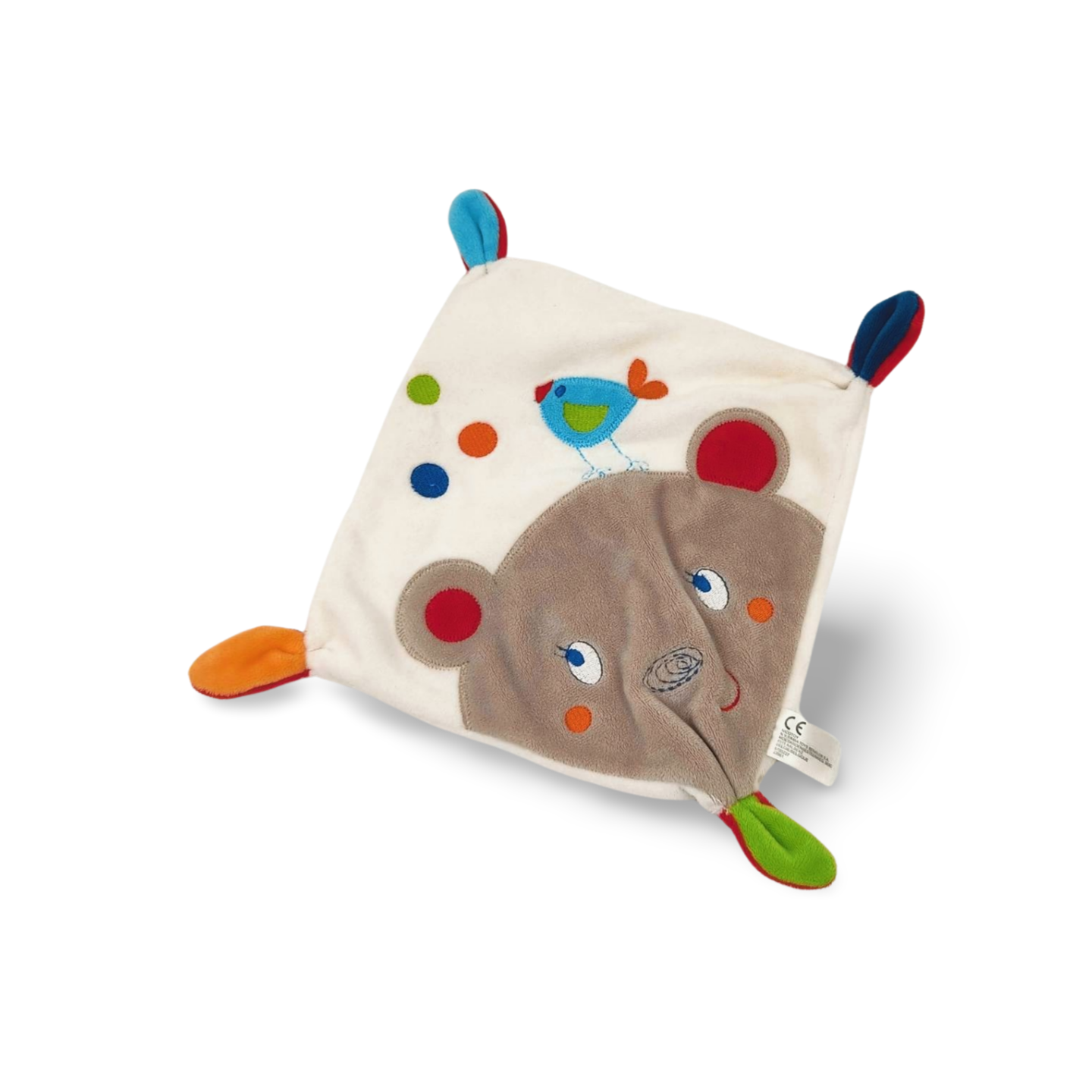 Doudou personnalisé ours plat carré Nicotoy