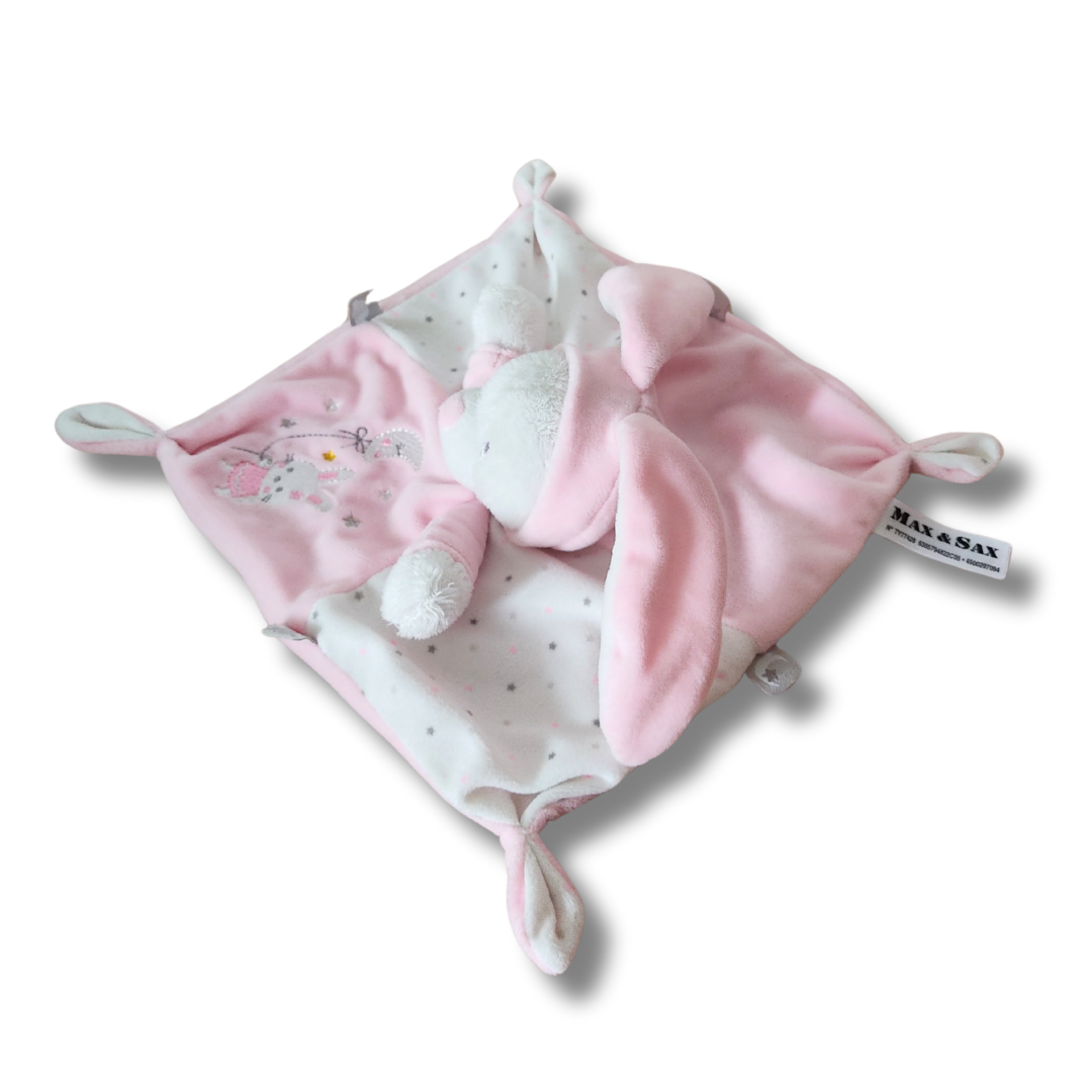 Doudou personnalisé lapin ours rose